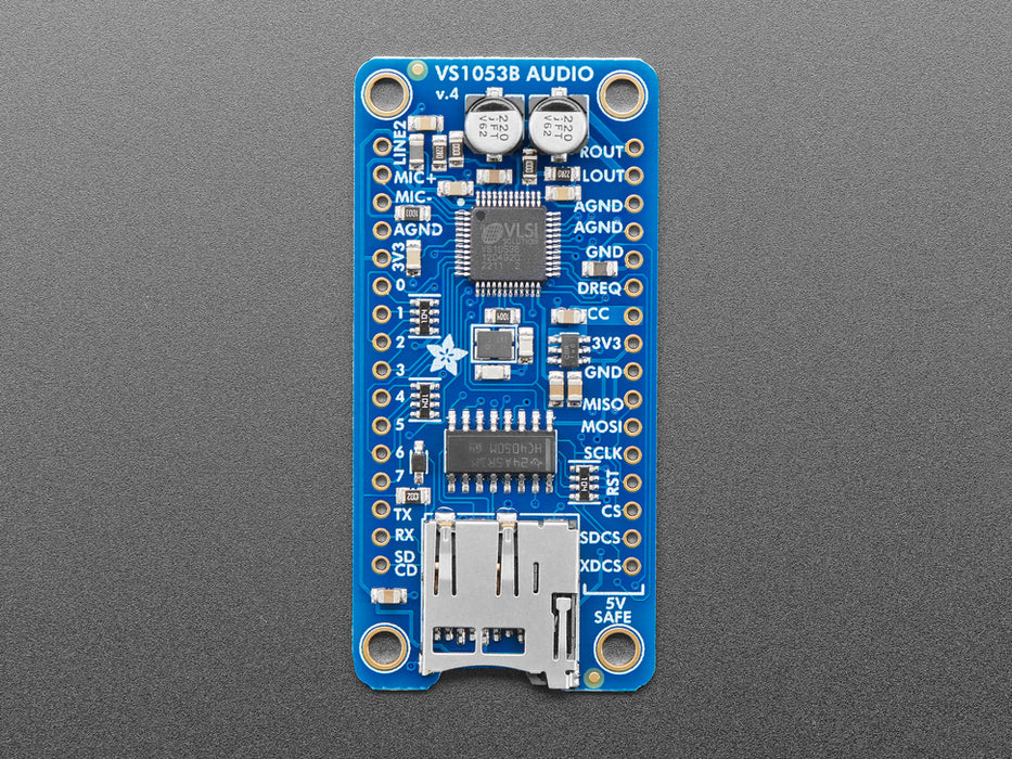 Angled shot of VS1053 Codec board.