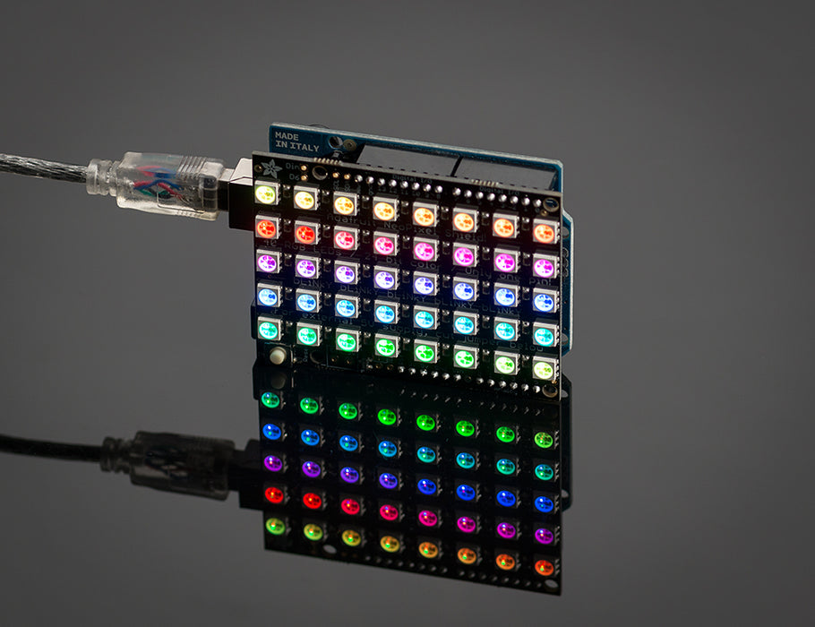 Adafruit NeoPixel Shield for Arduino - 40 RGB LED Pixel Matrix -