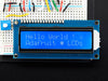 Character LCD with 16x2 characters, with header soldered on