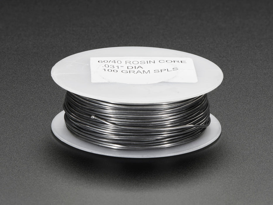 Mini Solder spool - 60/40 lead rosin-core solder 0.031" diameter. 