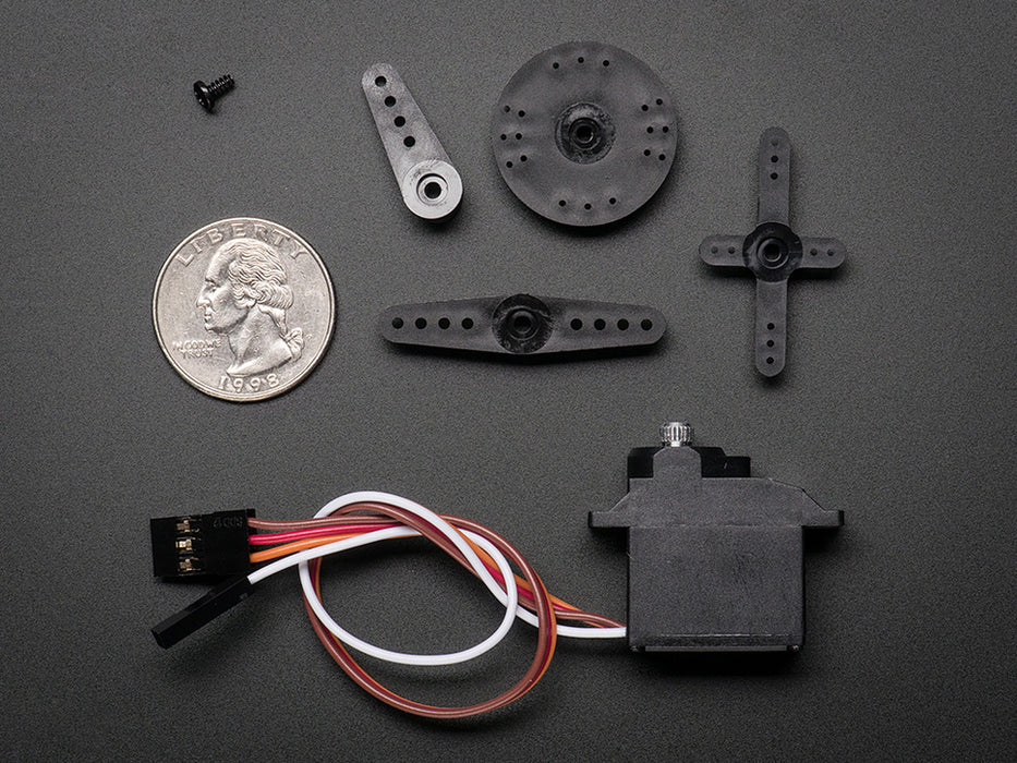 Metal Gear Analog Feedback Micro Servo with three pin cable and one pin cable