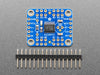 Angled shot of blue, square-shaped PWM LED driver board.