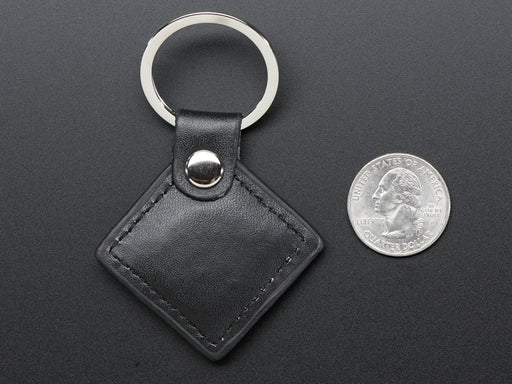 Leather Keychain Fob with keyring