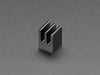 Square aluminum heatsink with 3 fins