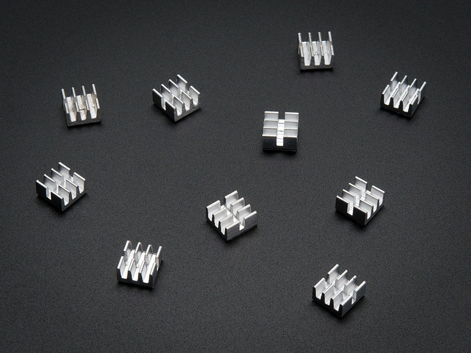 Square aluminum heat sink with 8 fins