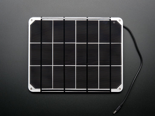 Angled shot of a Huge 6V 6W Solar panel - 6.0 Watt. 