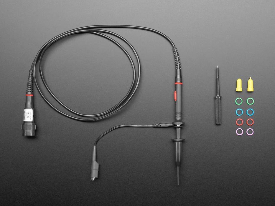 Top down view of a Oscilloscope Probe 100MHz.