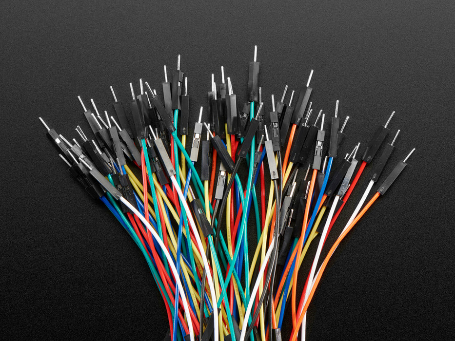 Bundle of multi-colored multi-length wire jumpers