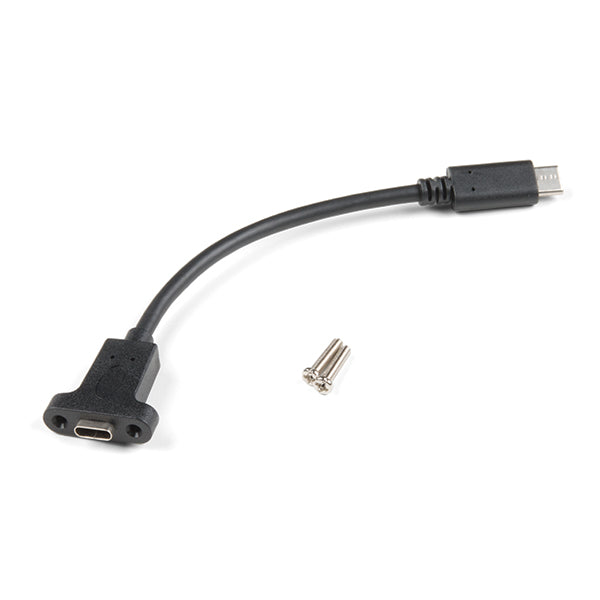 Panel Mount USB-C Extension Cable - 6\"