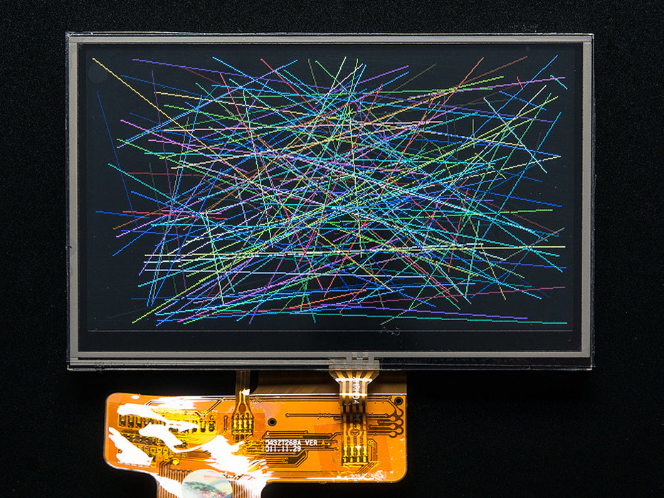 Bare rectangular TFT display with flex connector