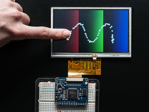 Bare rectangular TFT display with flex connector