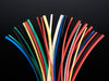 Array of many colorful heatshrink tubes.