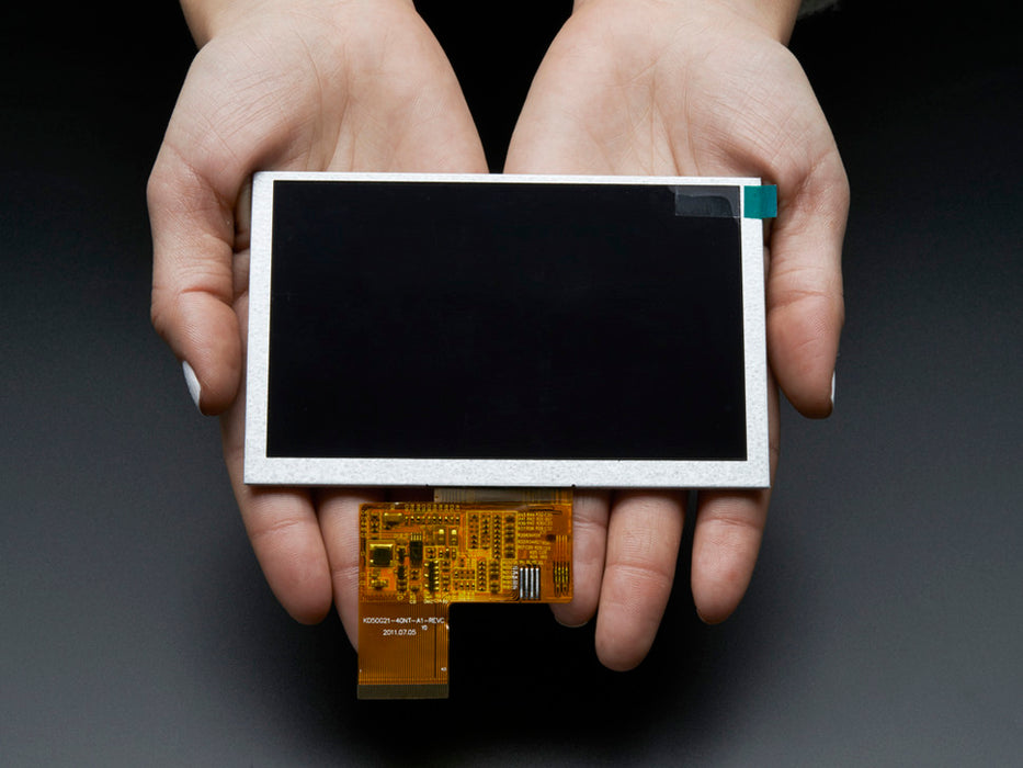 Bare rectangular TFT display with flex connector