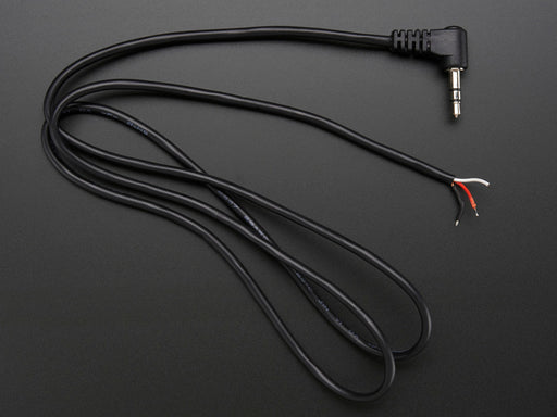 Right Angle 3.5mm Stereo Plug to Pigtail wire Cable