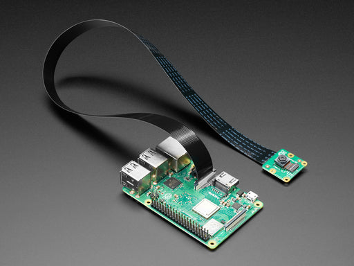 Angled shot of Flex Cable for Raspberry Pi Camera or Display - 18" / 457mm.