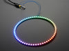 Hand holding NeoPixel Ring with 60   x 5050 RGB LED, lit up rainbow