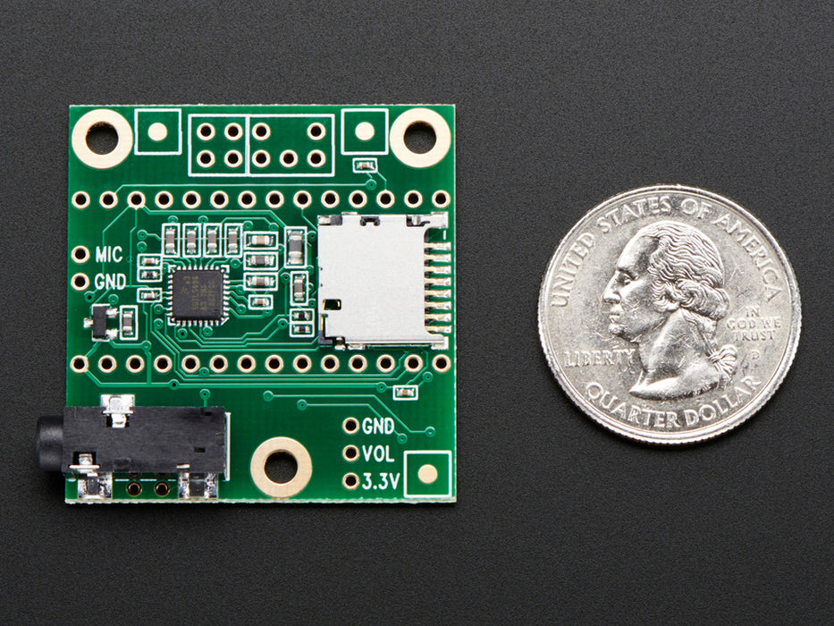 Angled shot of Audio Adapter Board for Teensy 3.x