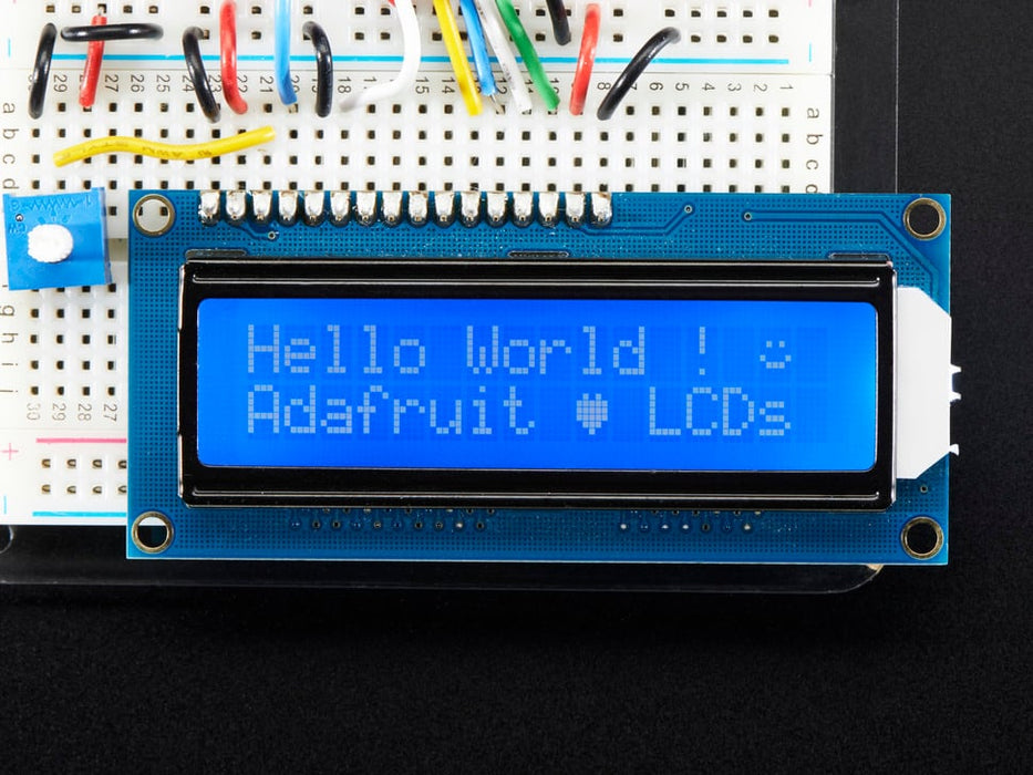 Character LCD with 16x2 characters, with header and potentiometer