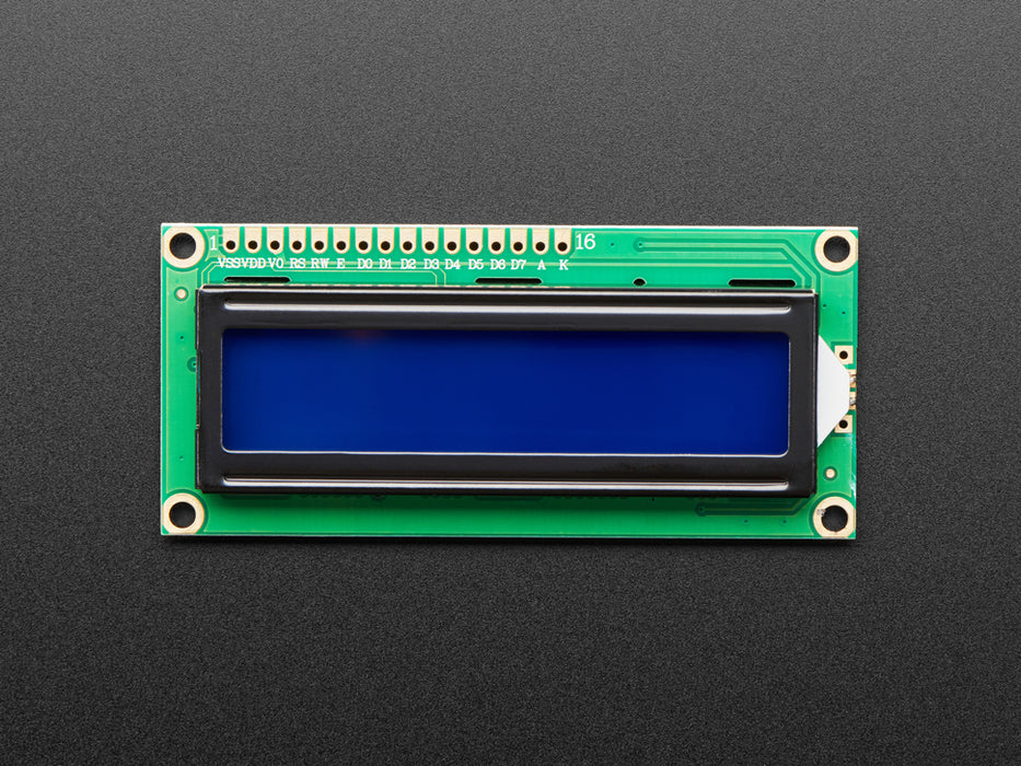 Character LCD with 16x2 characters, with header and potentiometer