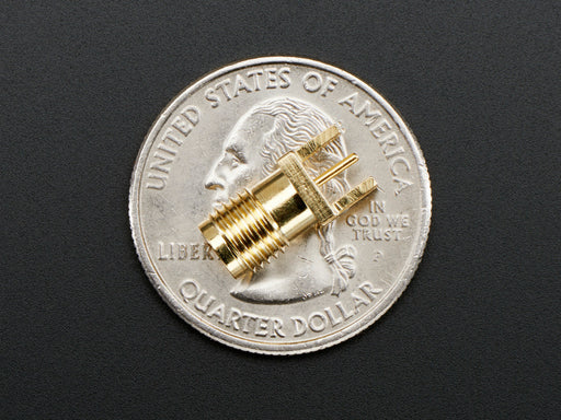 Edge-Launch SMA Connector for 1.6mm / 0.062 Thick PCBs