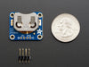 Angled shot of a 20mm Coin Cell Breakout Board