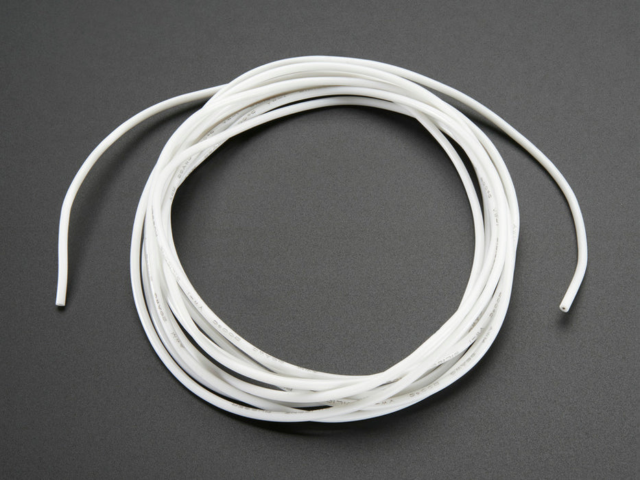 White Silicone Cover Stranded-Core Wire 