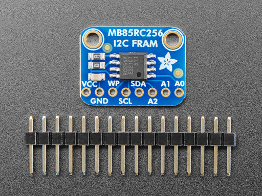 Angled shot of a Adafruit I2C Non-Volatile FRAM Breakout.