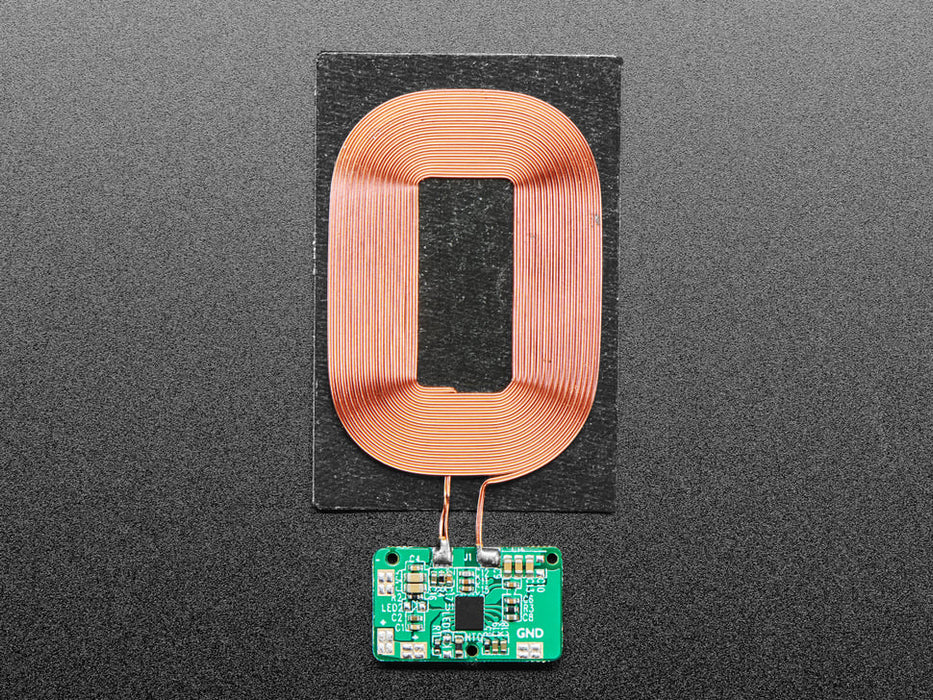 Angled shot of Universal Qi Wireless Receiver Module.