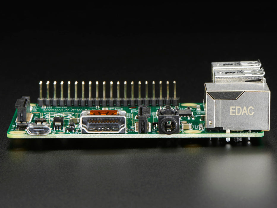 Angled shot of Raspberry Pi Model B+ 512MB RAM