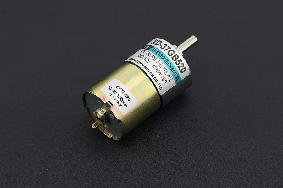 Metal DC Geared Motor - 12V 100RPM 12kg.cm