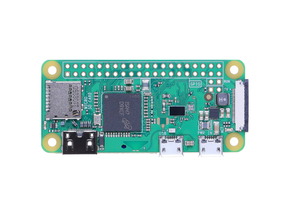 Raspberry Pi Zero W, WiFi/Bluetooth 4.1, Bluetooth Low Energy, HAT compatible 40-pin header, CSI camera connector, USRT, SPI, I2C