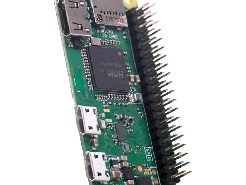 Raspberry Pi Zero WH, WiFi/Bluetooth 4.1, Bluetooth Low Energy, HAT compatible 40-pin header, CSI camera connector, USRT, SPI, I2C, with headers