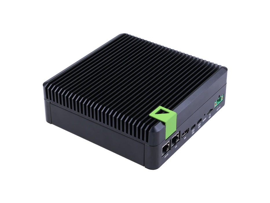 reComputer Industrial J4011- Fanless Edge AI Device with Jetson Orin  NX 8GB module, Aluminum case with passive cooling, 2xRJ45 GbE, 1xRS232/RS-422/RS-485, 4xDI/DO, 1xCAN, 3xUSB3.2, Pre-installed JetPack System