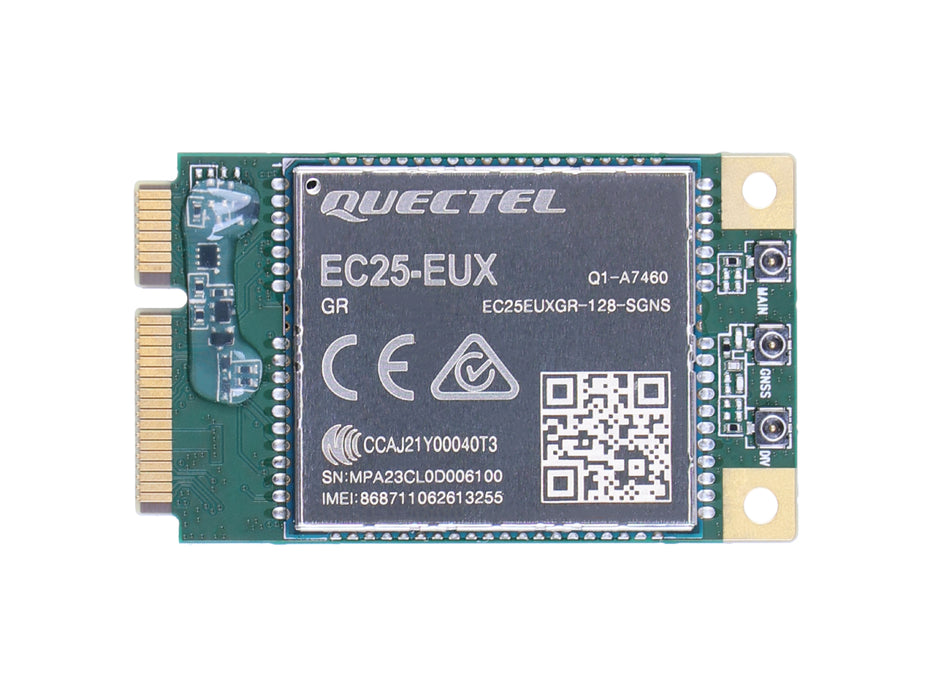 LTE Cat 4 EC25-EUX-mini-PCIe - 2G/3G/4G communication, built-in multiple GNSS, EMEA and Thai operators supported