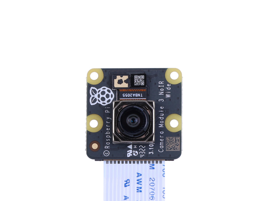 Raspberry Pi Camera Module 3 Wide NoIR - Sony IMX708, 4608 × 2592 pixels, 120 degrees Diagonal FOV, autofocus