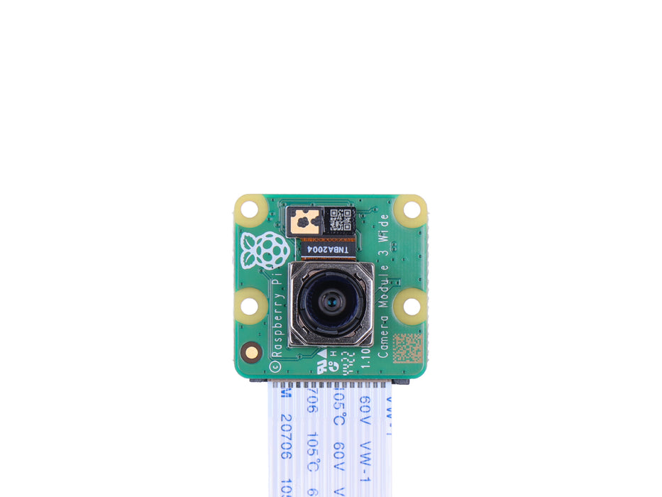Raspberry Pi Camera Module 3 Wide - Sony IMX708, 4608 × 2592 pixels, 120 degrees Diagonal FOV, IR cut filter, autofocus