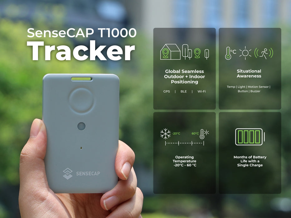 SenseCAP T1000-A LoRaWAN Tracker for Indoor and Outdoor Positioning