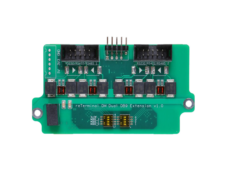 reTerminal DM Dual DB9 extension - dual RS232/422/485 DB9 interface