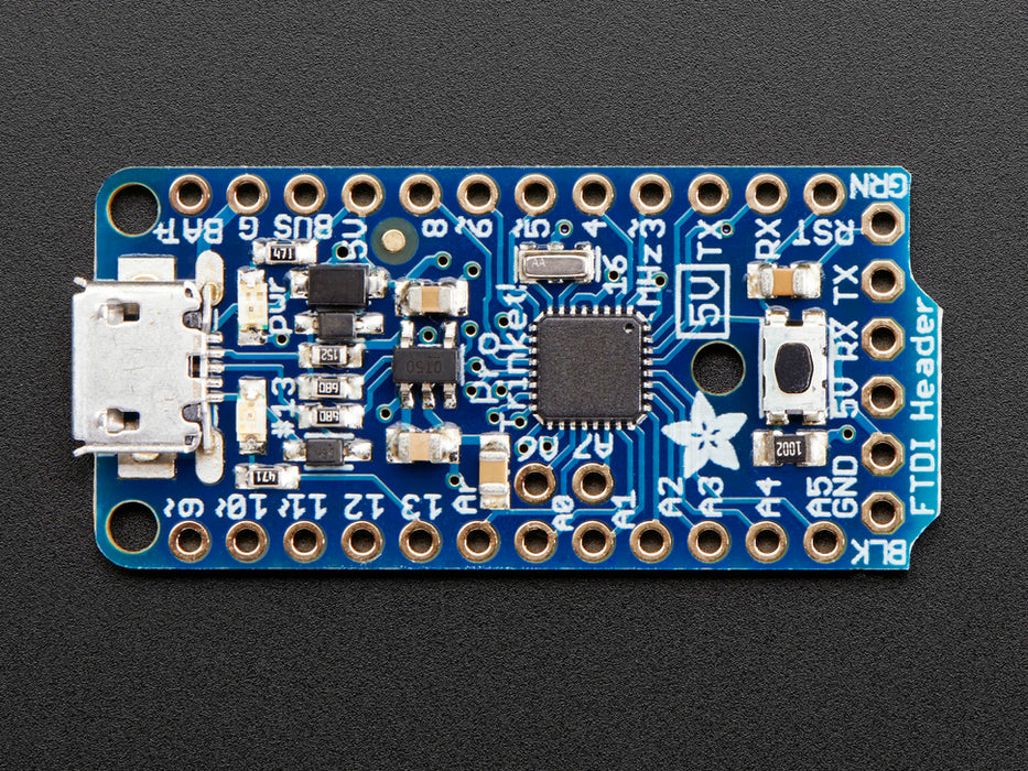 Top of Adafruit Pro Trinket - 5V 16MHz.