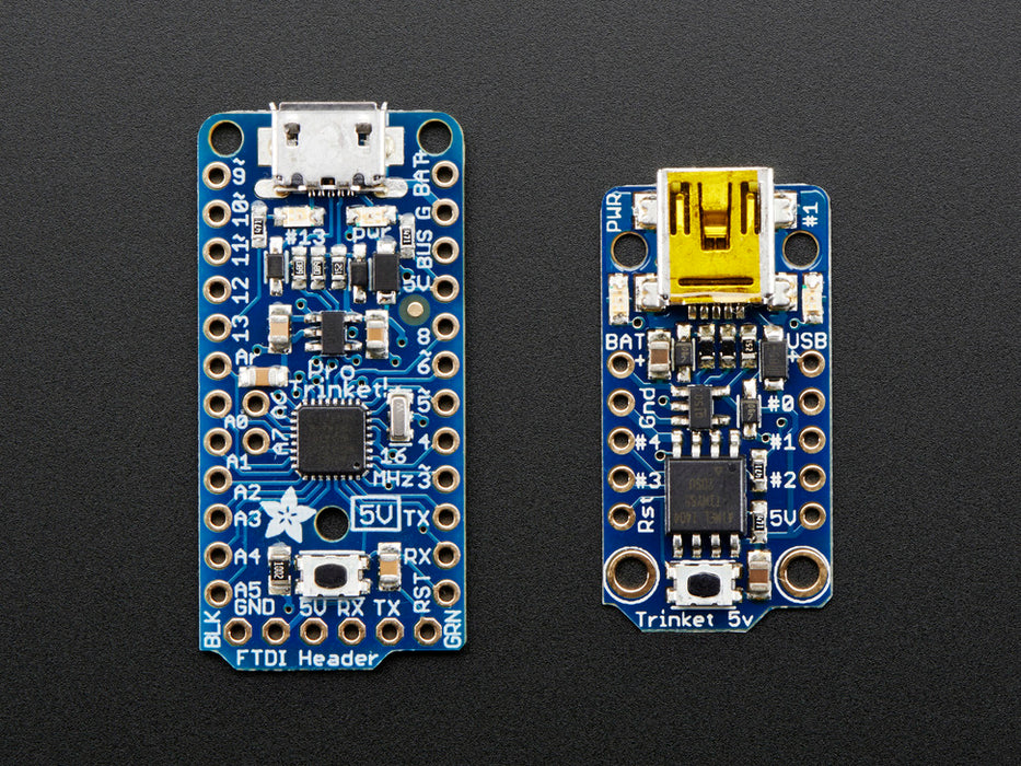 Top of Adafruit Pro Trinket - 5V 16MHz.