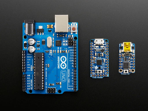 Top of Adafruit Pro Trinket - 3V 12MHz.