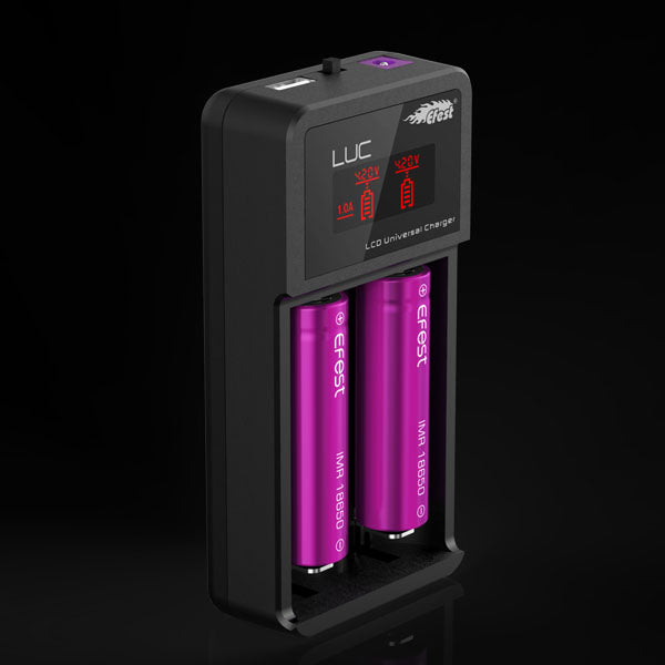 Efest LUC V2 LCD &amp; USB 2 Slots Charger