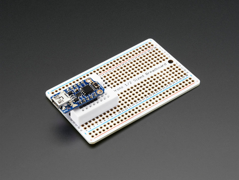 Angled shot of Mini Solderless Breadboard - 2x8 Points.