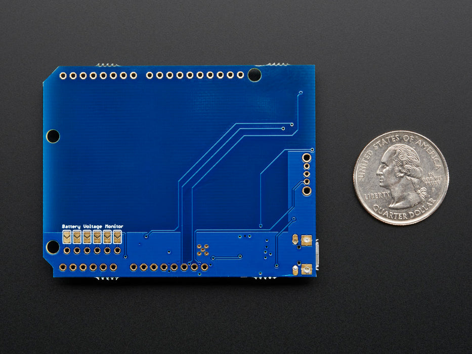 Angled shot of a Adafruit PowerBoost 500 Shield.