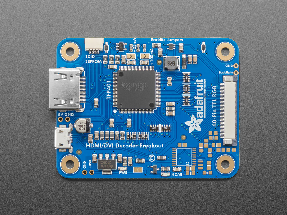 Retangular Hdm TFP401 HDMI/DVI Decoder to 40-Pin TTL Breakout - Without Touch — Robot ...
