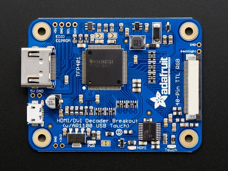 HDMI/DVI Decoder to 40-Pin TTL Breakout With Touch.