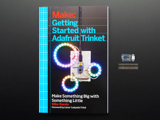 Close up view of Getting Started with Adafruit Circuit Playground Express book.