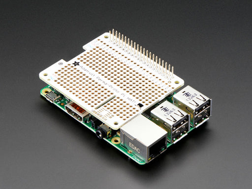 Top view of Adafruit Perma-Proto HAT for Pi Mini Kit - With EEPROM