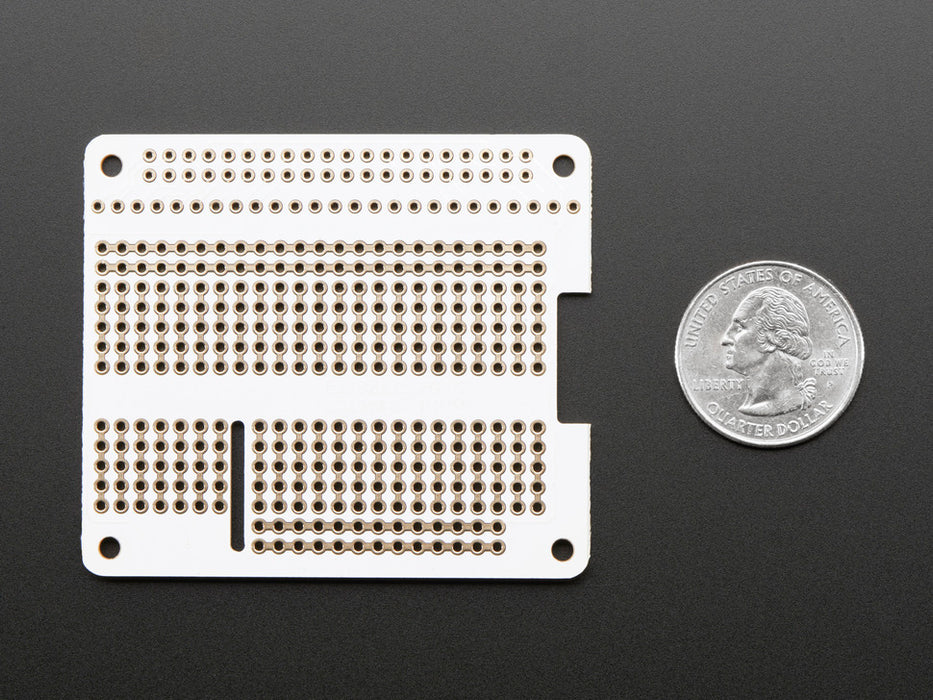 Top view of Adafruit Perma-Proto HAT for Pi Mini Kit - With EEPROM