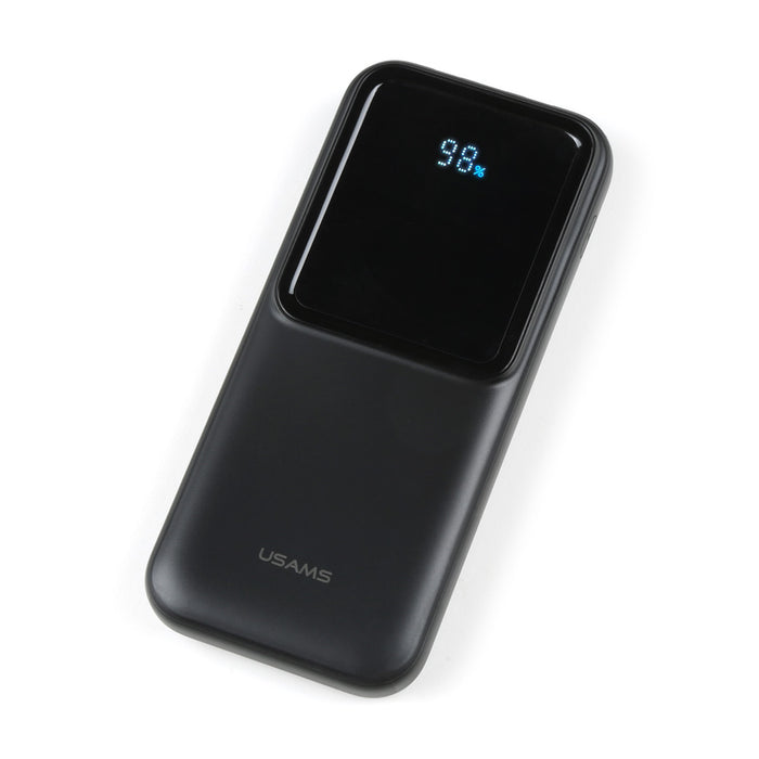 Dual-Port Power Bank with Digital Display and Integrated Cables - 10AH